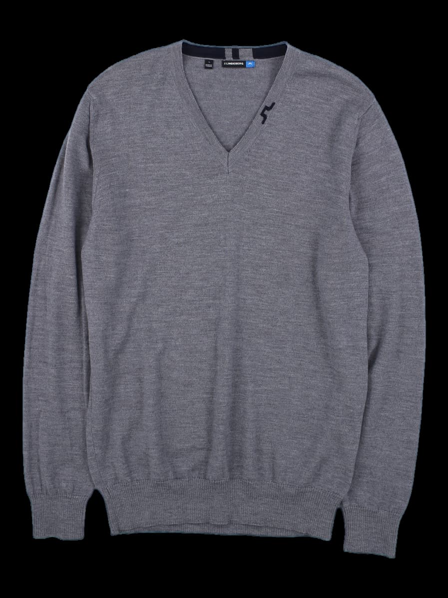 제이린드버그 그레이 브이넥 니트