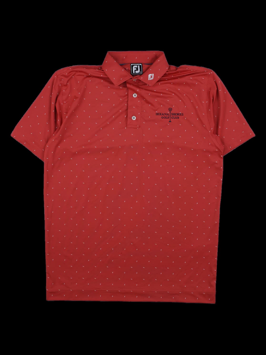 풋조이 레드 올오버 패턴 카라 티셔츠