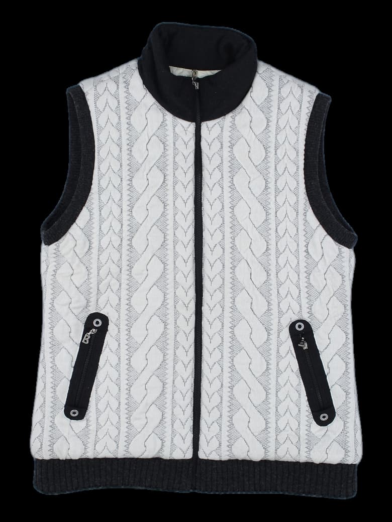여성 케이블 니트 지퍼 베스트
