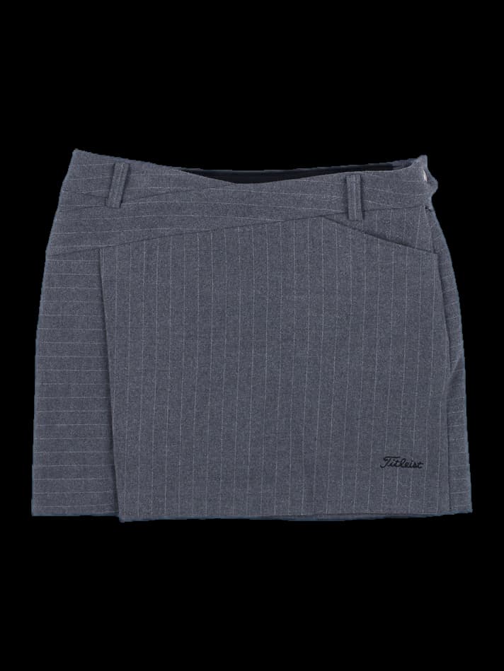 타이틀리스트 그레이 핀스트라이프 랩 스커트