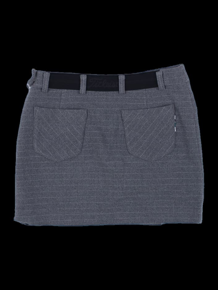 타이틀리스트 그레이 핀스트라이프 랩 스커트