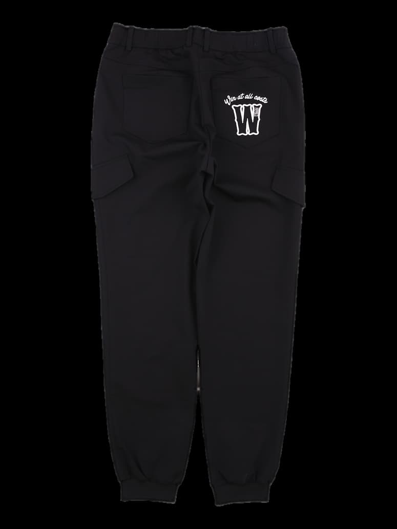 블랙 카고 조거 팬츠