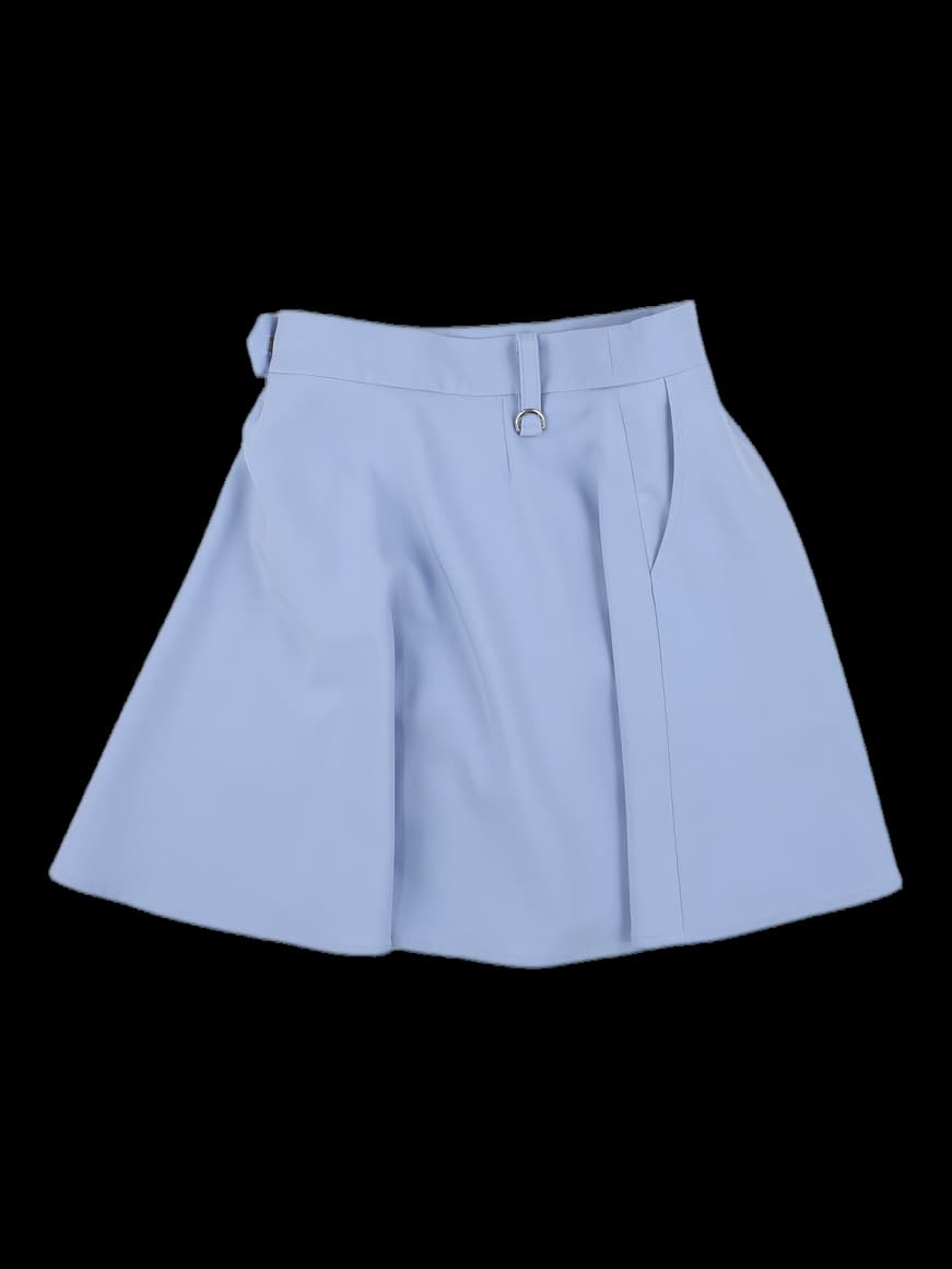 스카이블루 A라인 플리츠 스커트