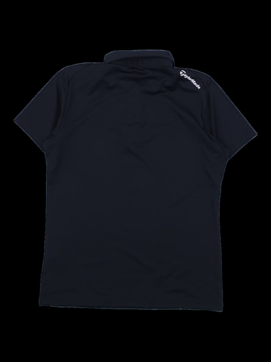 테일러메이드 블랙 기하학 패턴 반팔 카라티