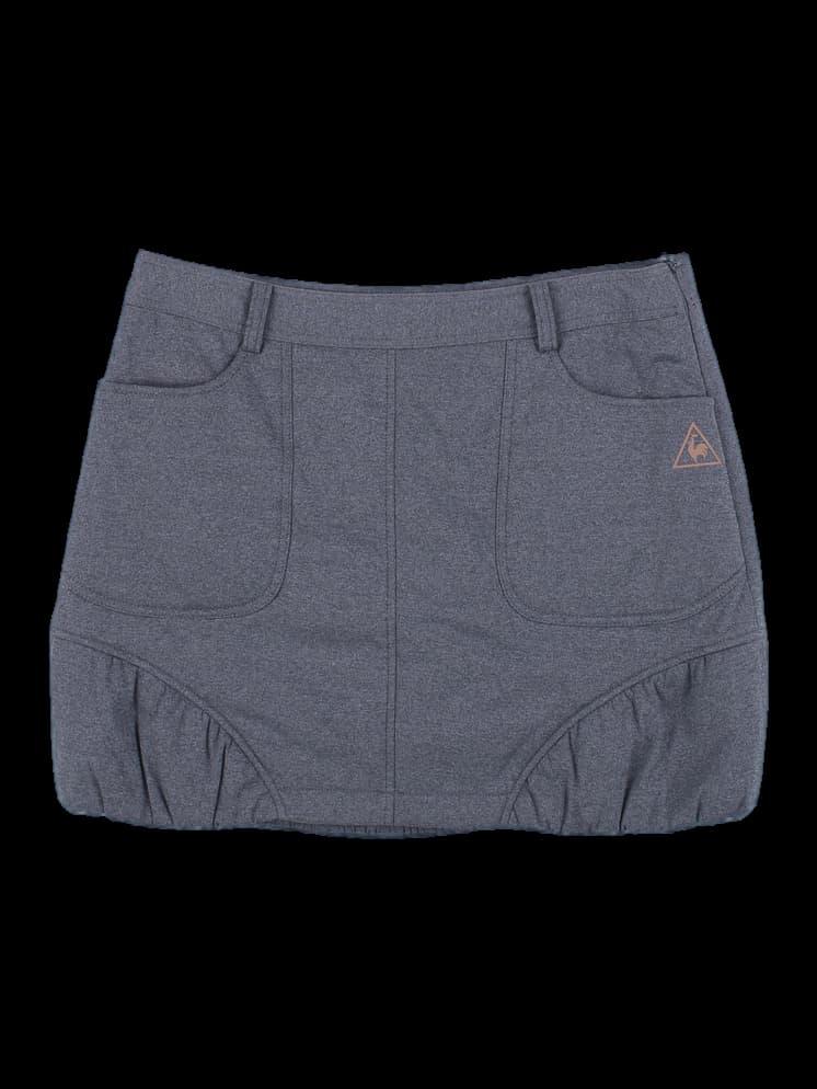 그레이 벌룬 핏 미니 스커트