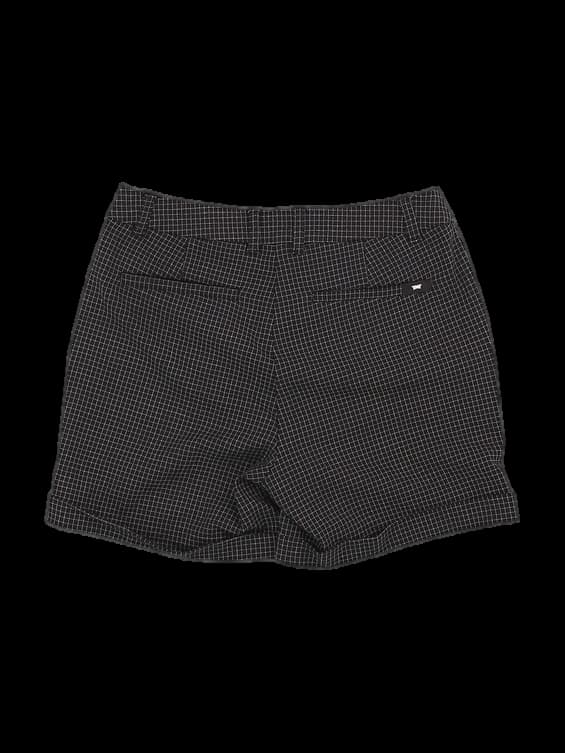 블랙 체크 패턴 반바지