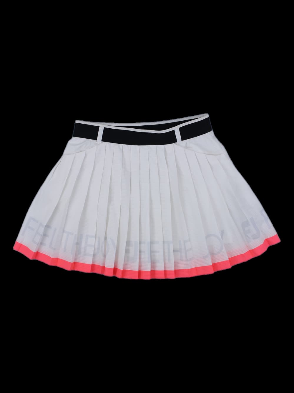 화이트 플리츠 골프 스커트