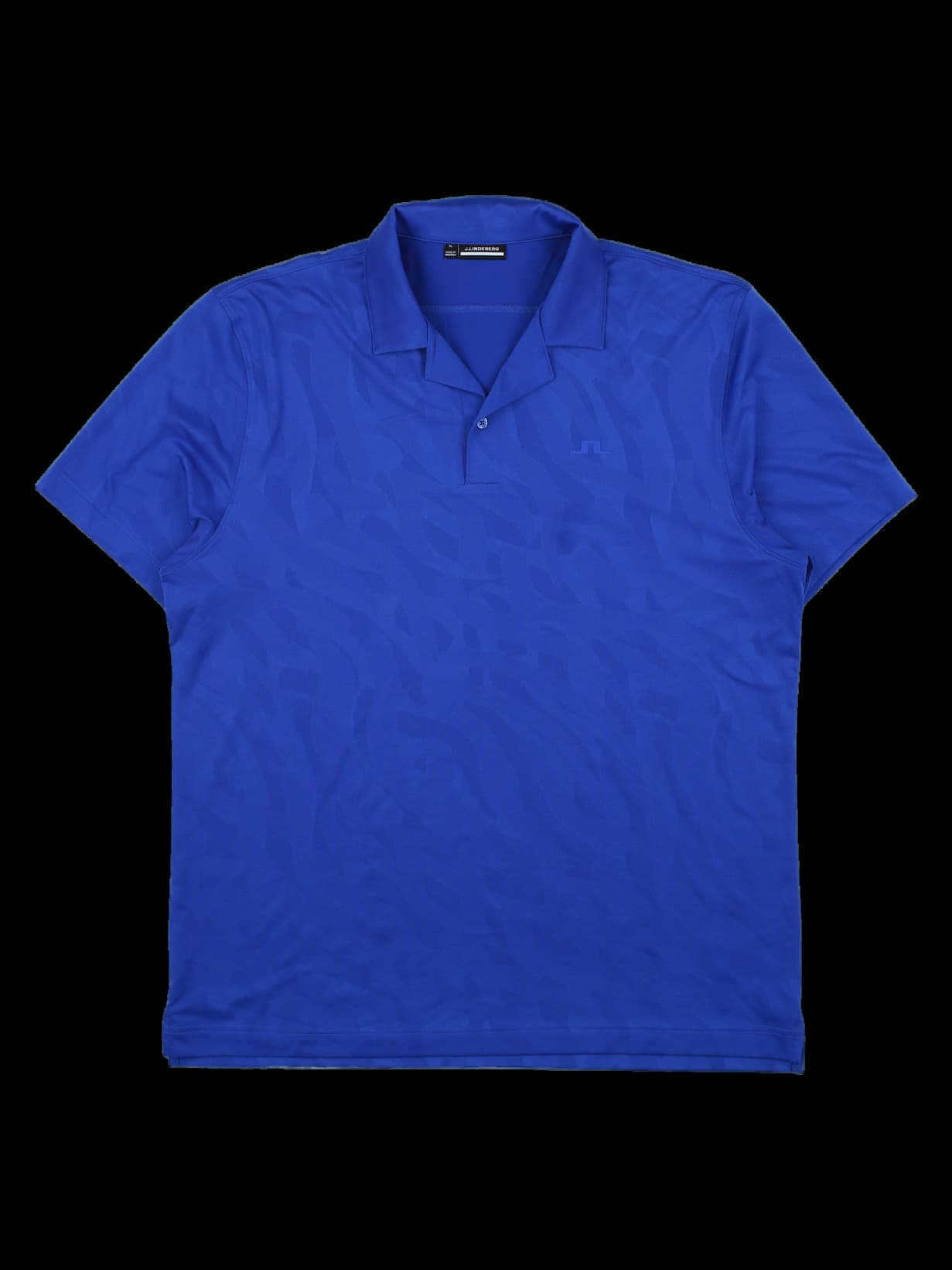 제이린드버그 남성 패턴 반팔 카라티 블루