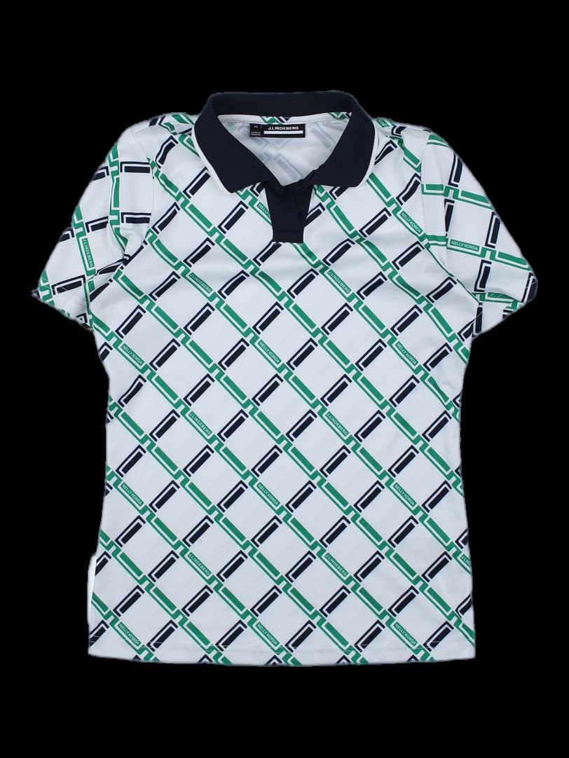 제이린드버그 넬리코다 콜라보 반팔 카라티 (화이트/그린)