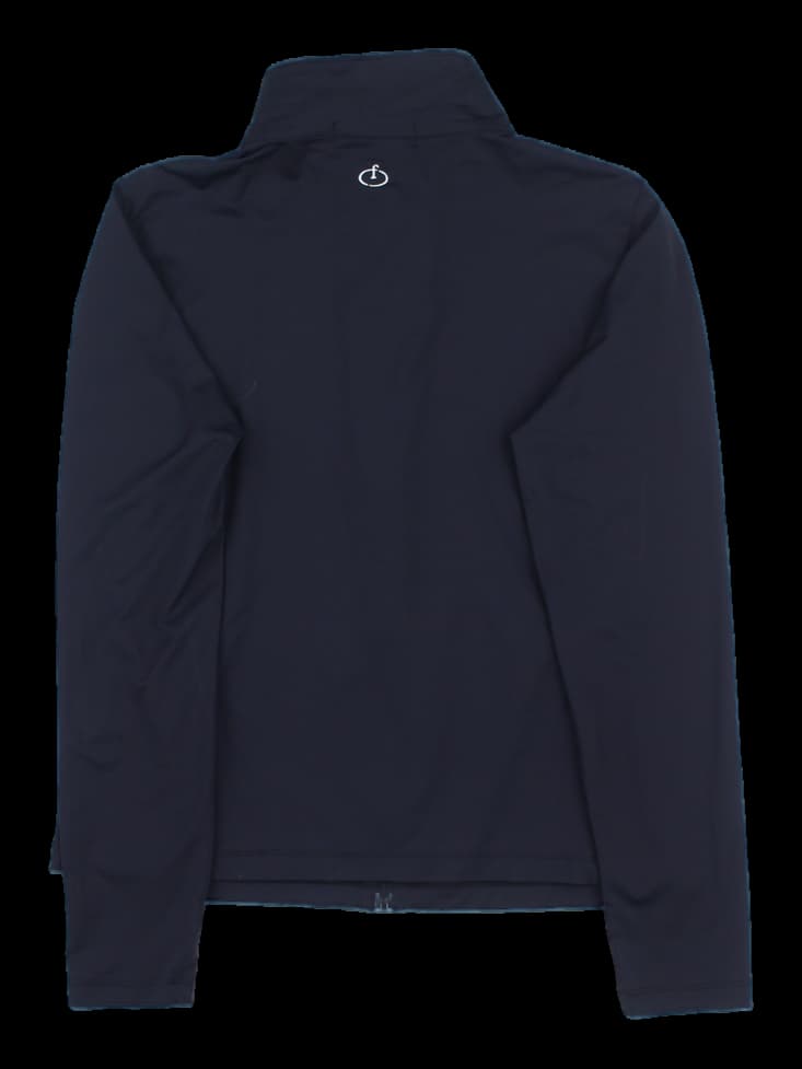 블랙 하이넥 집업 자켓