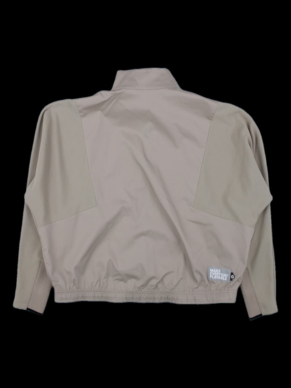 베이지 하이넥 지퍼 자켓