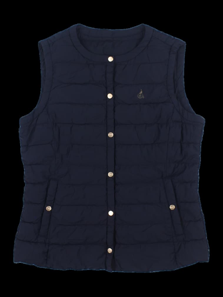 블랙 퀼팅 버튼 패딩 베스트