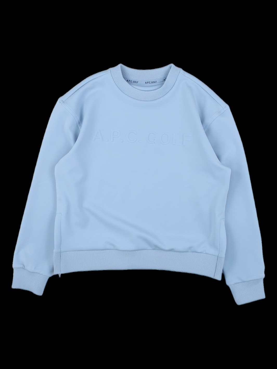 A.P.C. GOLF 라이트 블루 엠보싱 로고 스웨트셔츠