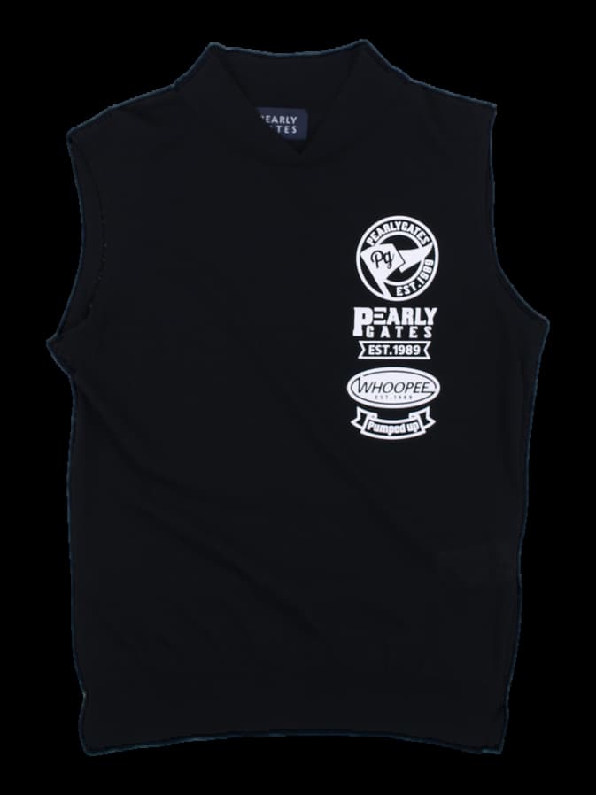 블랙 모크넥 그래픽 베스트