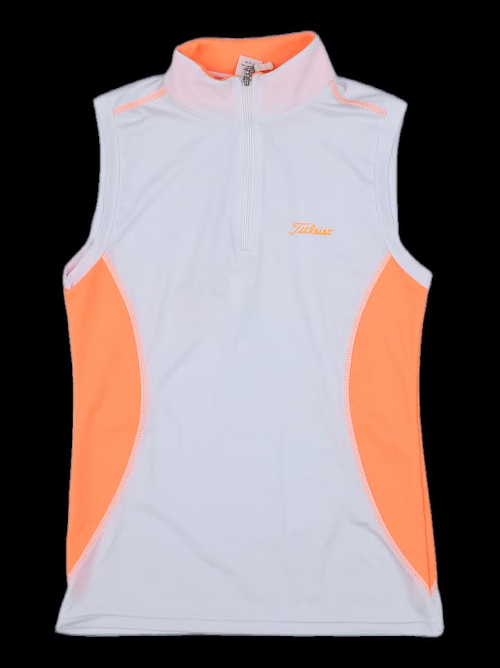 타이틀리스트 민소매 하프 집업 티셔츠