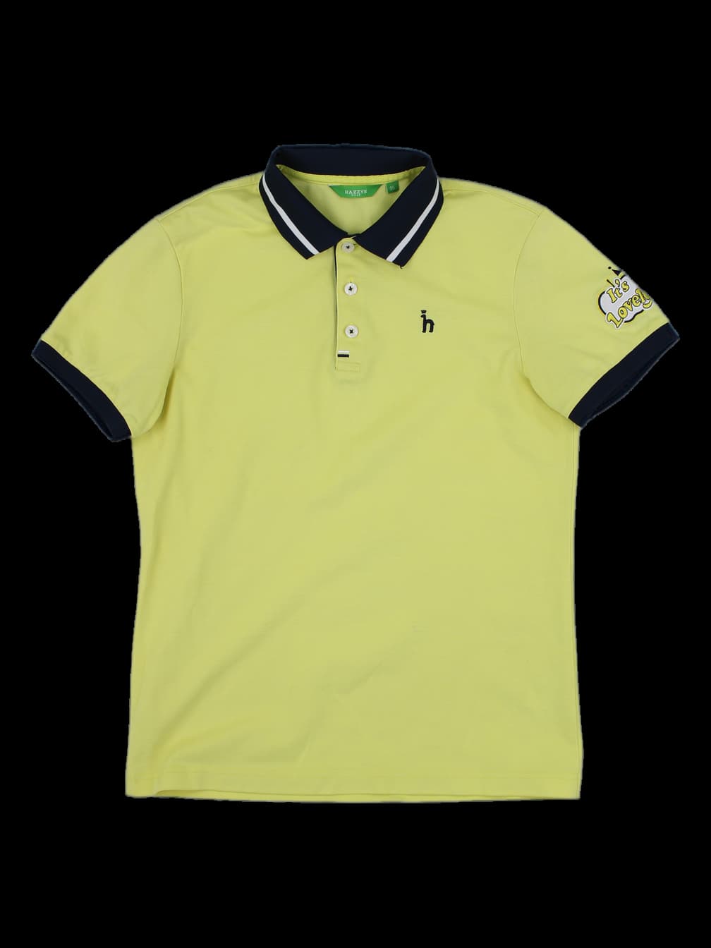 옐로우 반팔 카라티셔츠