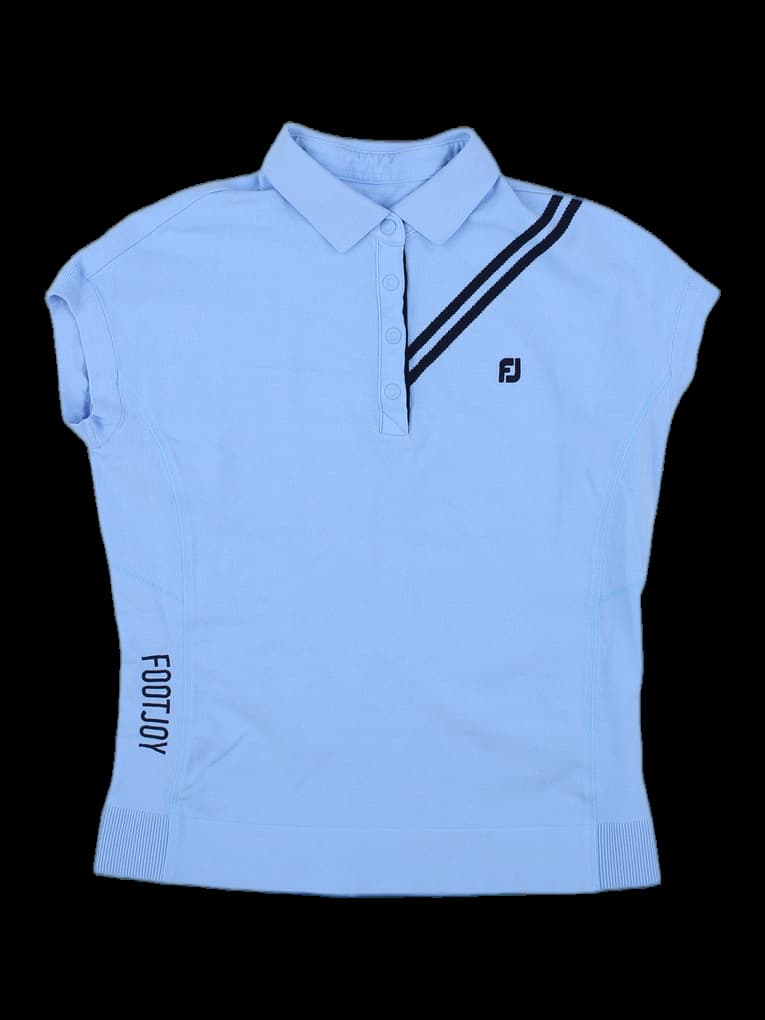 스카이 블루 슬리브리스 폴로 셔츠