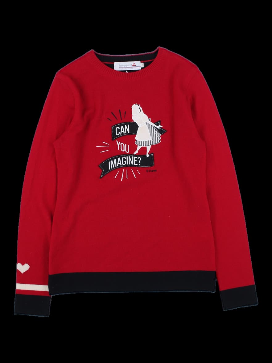 르꼬끄 골프 디즈니 콜라보 레드 니트 풀오버