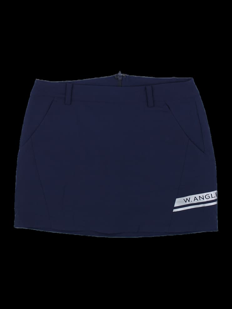 와이드앵글 여성 로고 테이프 미니 스커트