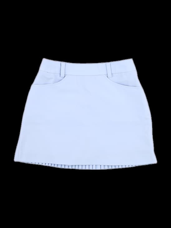 스카이블루 플리츠 믹스 스커트
