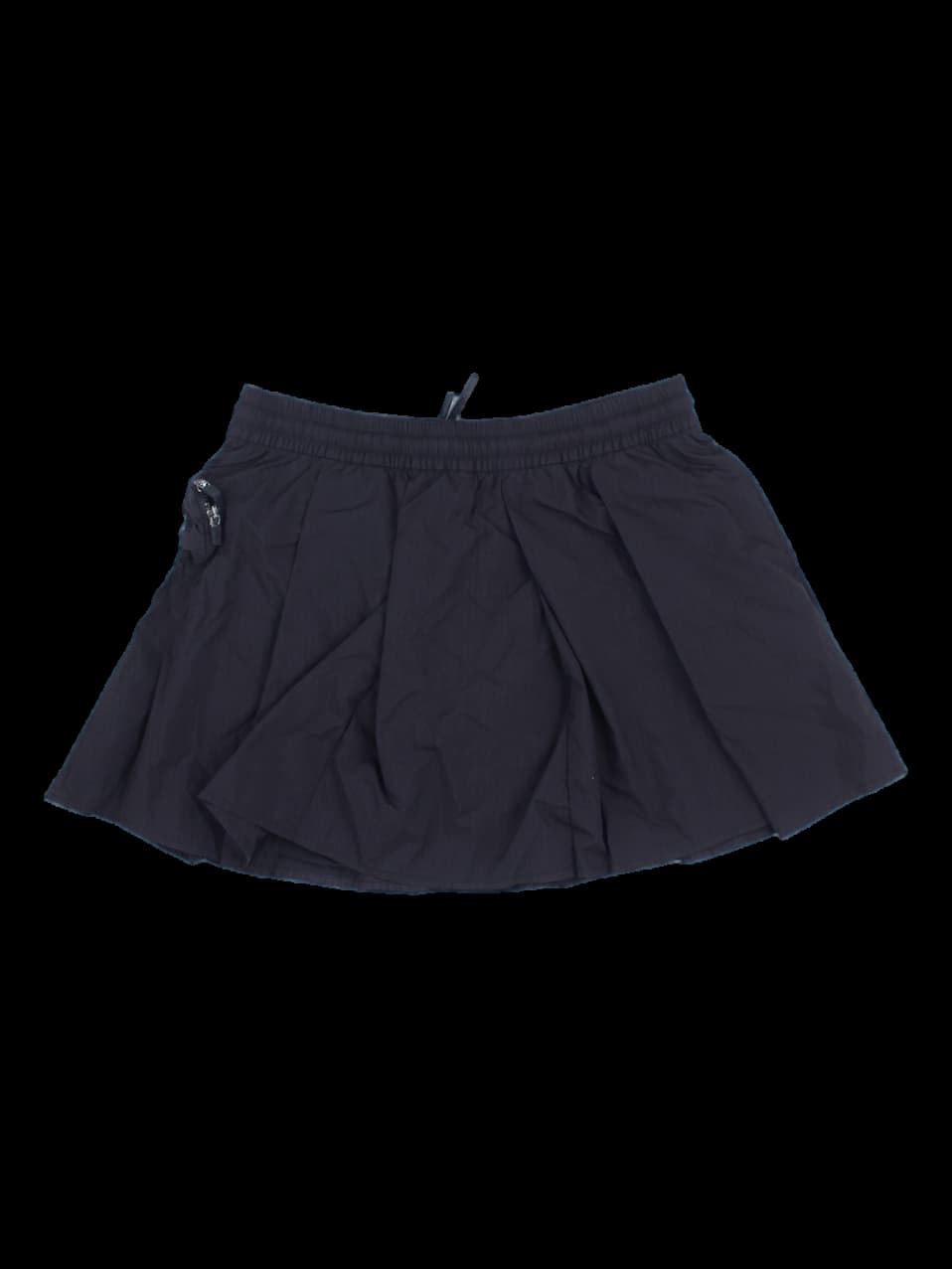 블랙 플리츠 골프 스커트