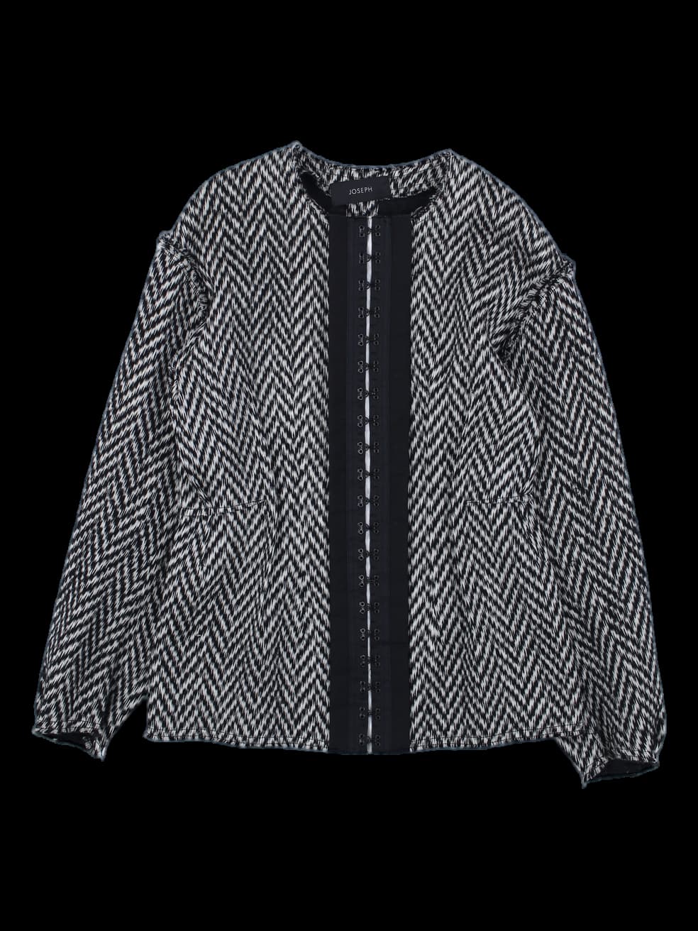 조셉 헤링본 노칼라 자켓