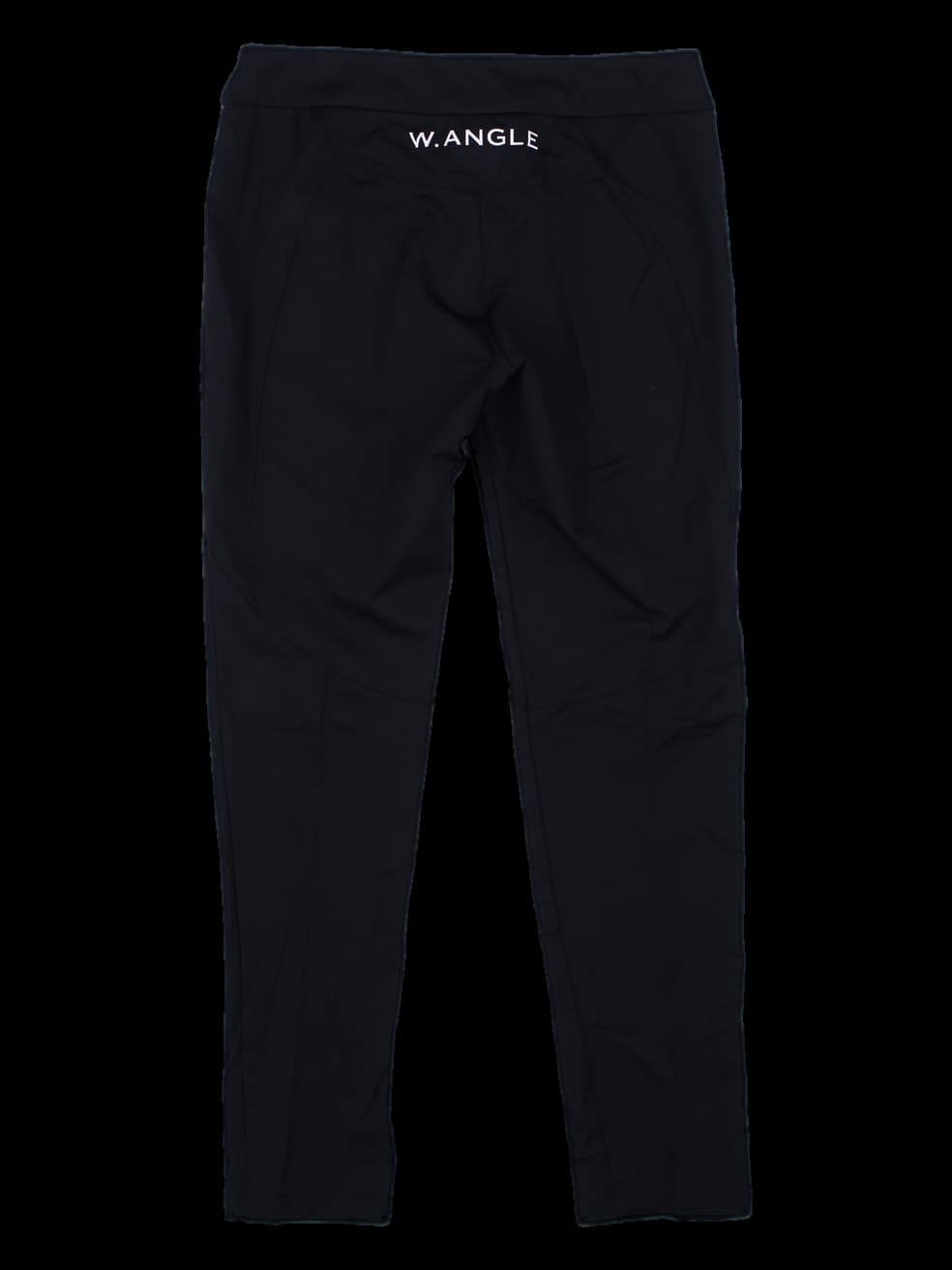 와이드앵글 여성 로고 포인트 슬림핏 골프 팬츠 블랙