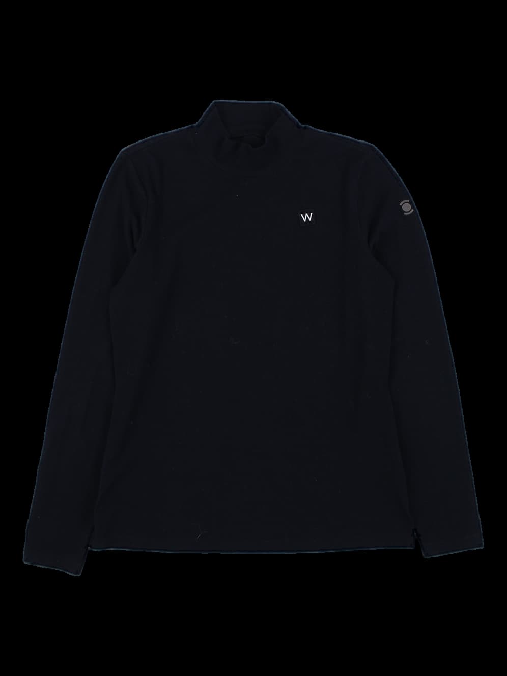 블랙 하이넥 롱슬리브 티셔츠