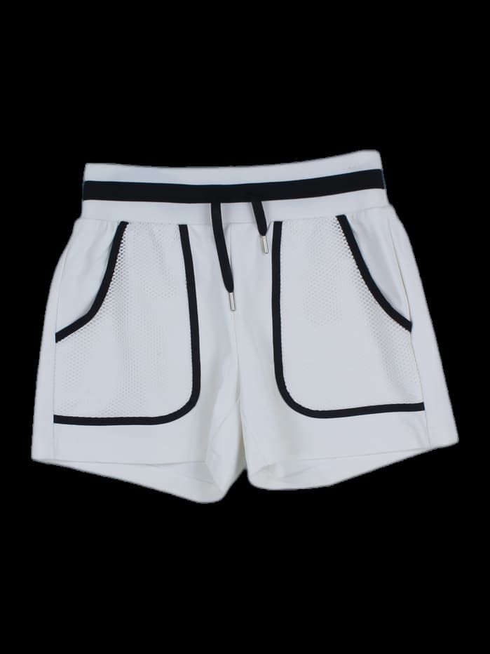 블랙 배색 화이트 반바지