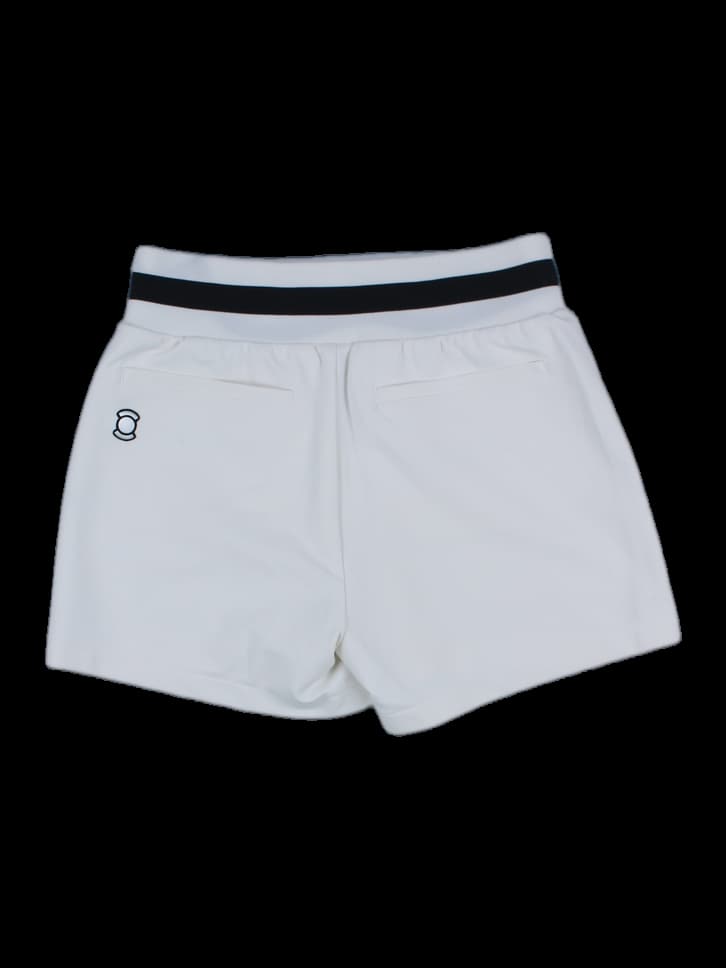 블랙 배색 화이트 반바지