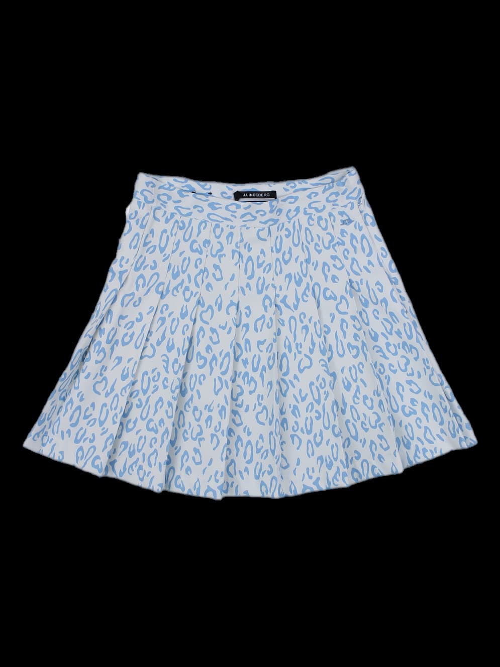 제이린드버그 블루 레오파드 플리츠 스커트