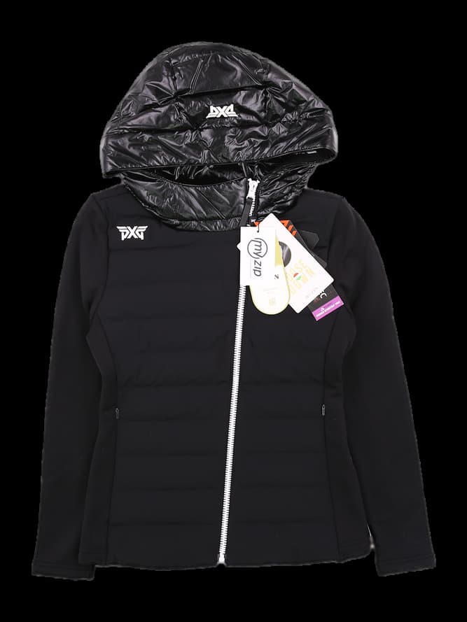 블랙 하이브리드 경량 다운 자켓