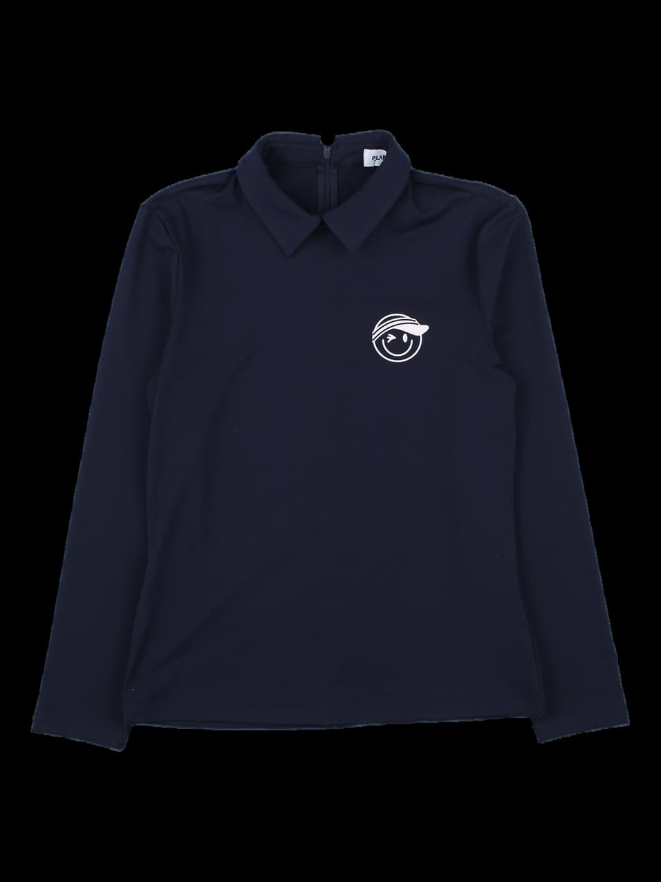 네이비 긴팔 카라 티셔츠