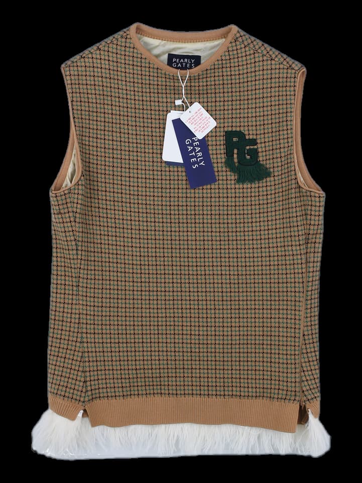 파리게이츠 하운드투스 체크 니트 베스트
