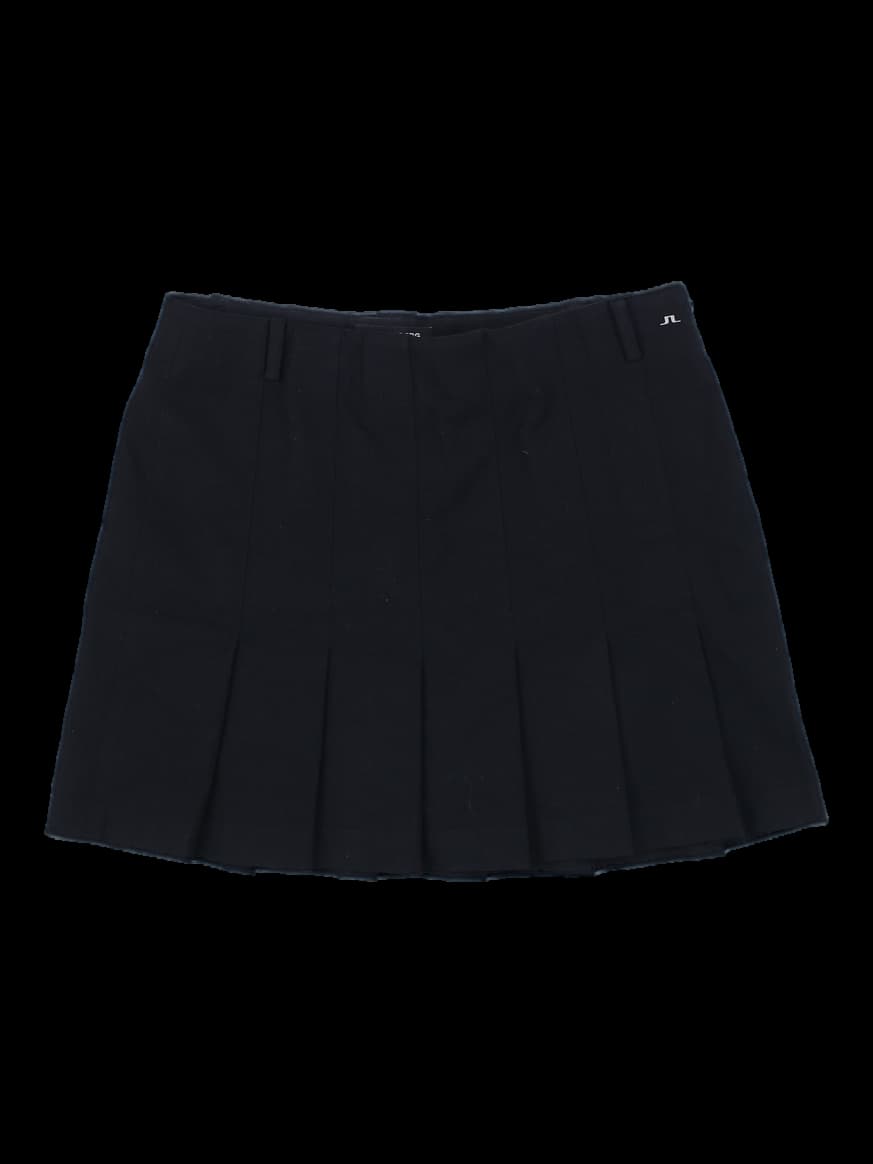 블랙 플리츠 미니 스커트