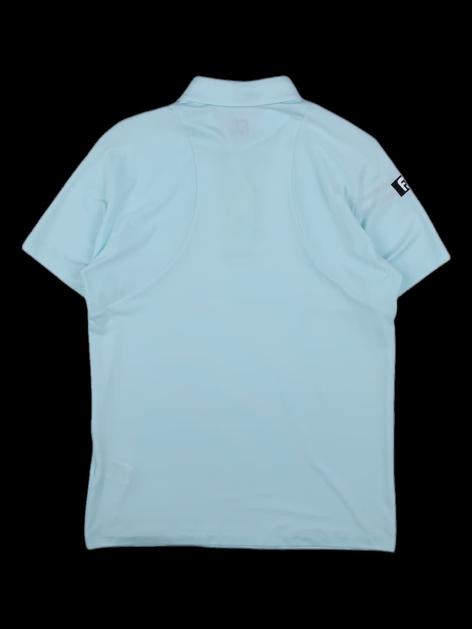 스카이 블루 반팔 카라 티셔츠