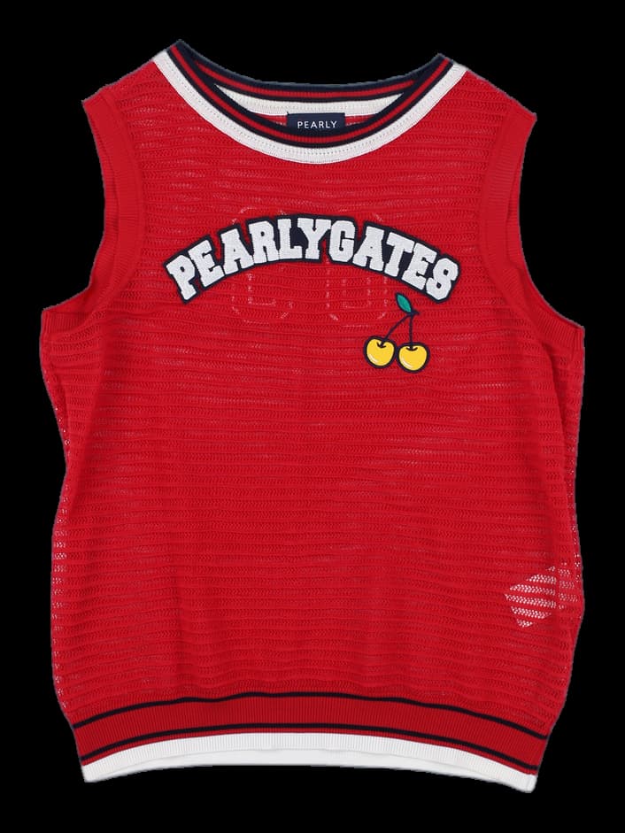 파리게이츠 체리 자수 메쉬 베스트