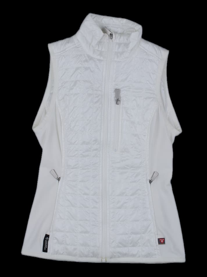 여성 화이트 퀼팅 경량 패딩 베스트