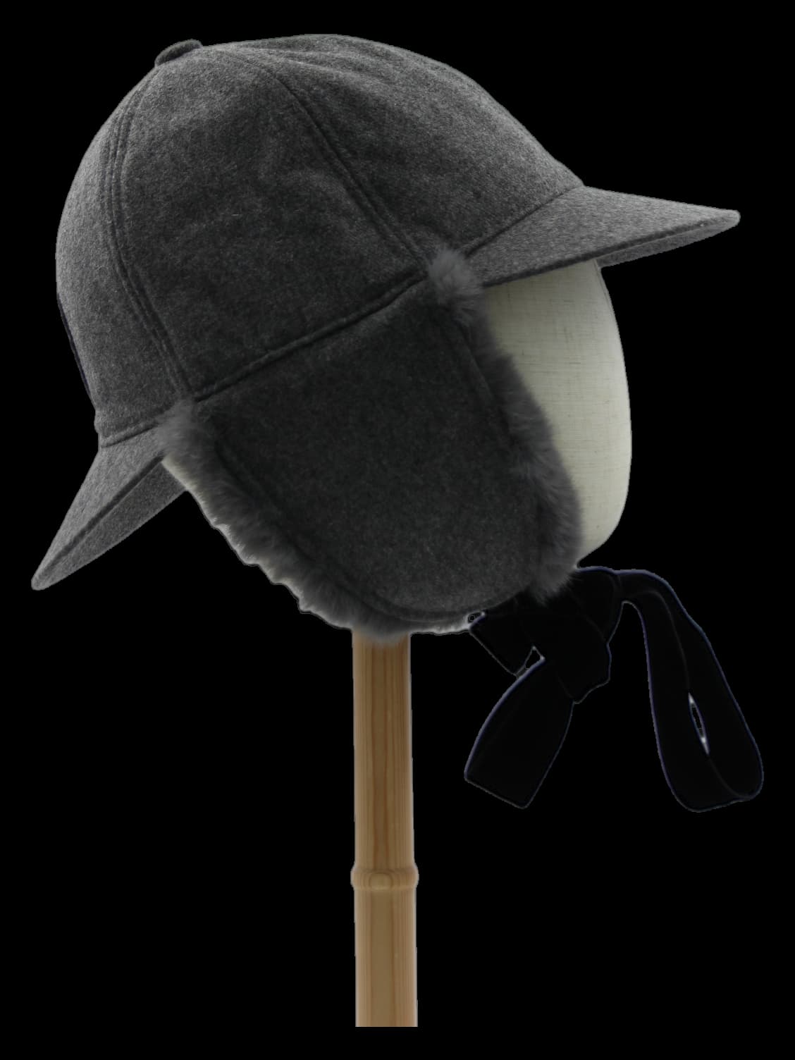 그레이 퍼 이어플랩 트래퍼 햇