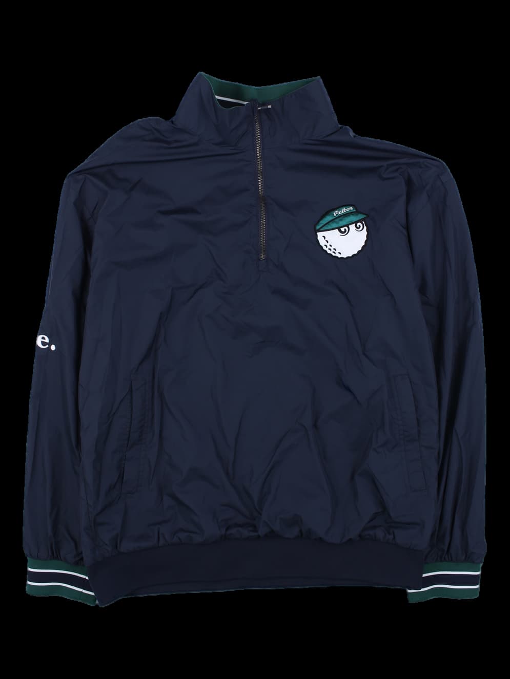 네이비 하프집업 그래픽 바람막이