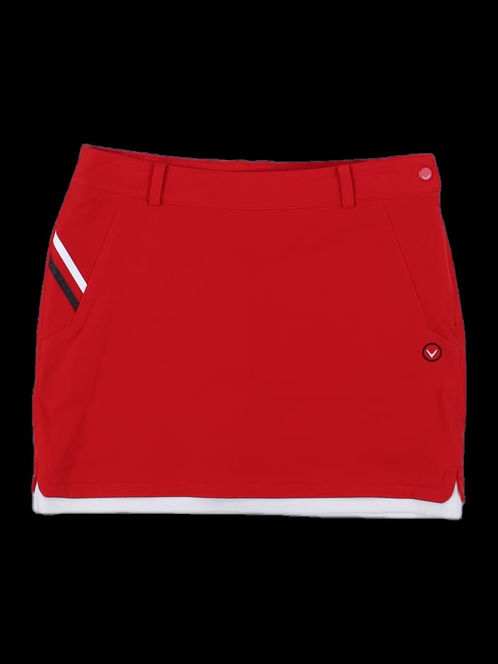 여성용 레드 테니스 스커트 팬츠