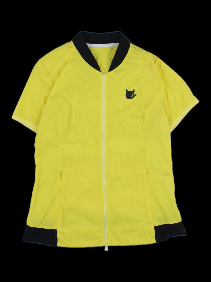 옐로우 반팔 집업 저지