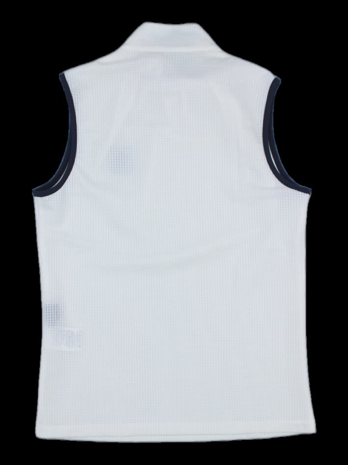 여성용 메쉬 퓨어 화이트 민소매 상의