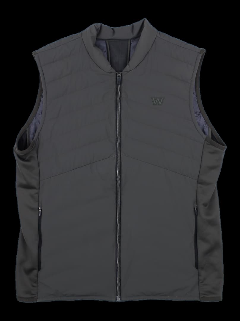 다크 그레이 퀼팅 패딩 베스트