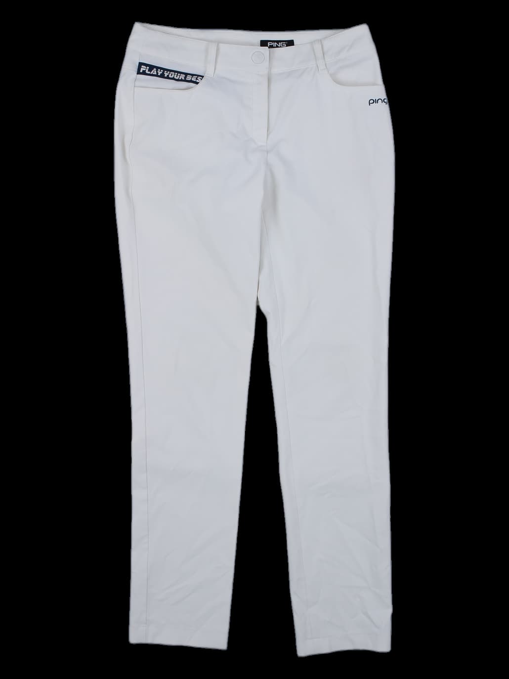 PING 여성 화이트 스판 골프 팬츠