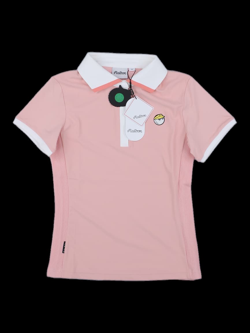 말본 골프 여성 핑크 반팔 폴로 티셔츠