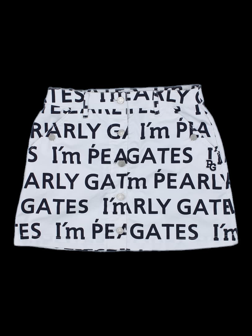 파리게이츠 타이포 프린트 미니 스커트