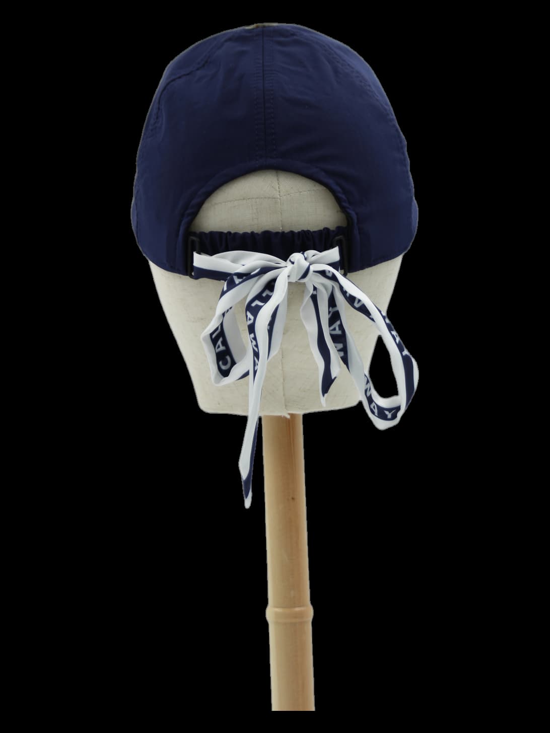 네이비 리본 디테일 캡