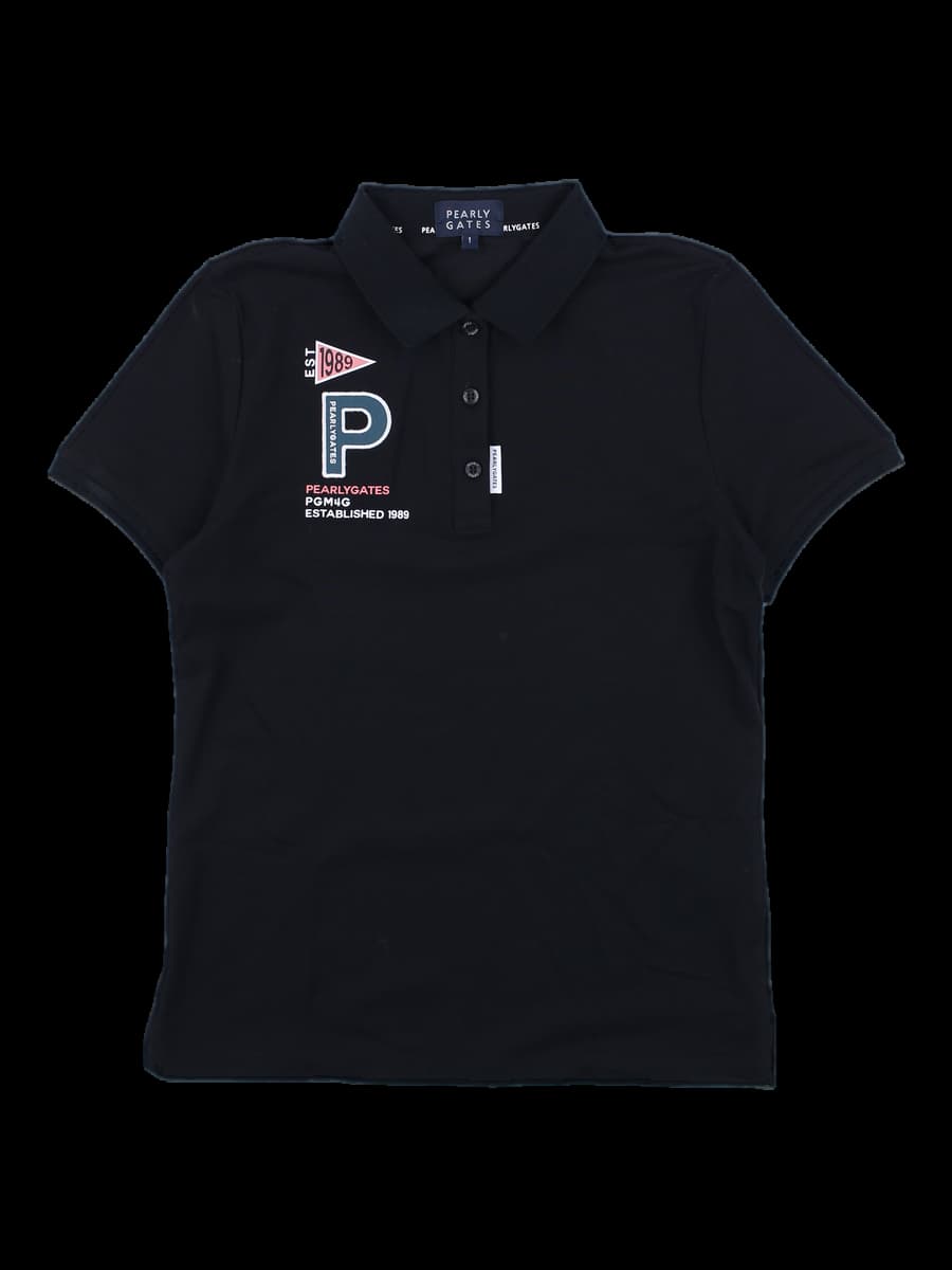 파리게이츠 블랙 그래픽 반팔 카라티