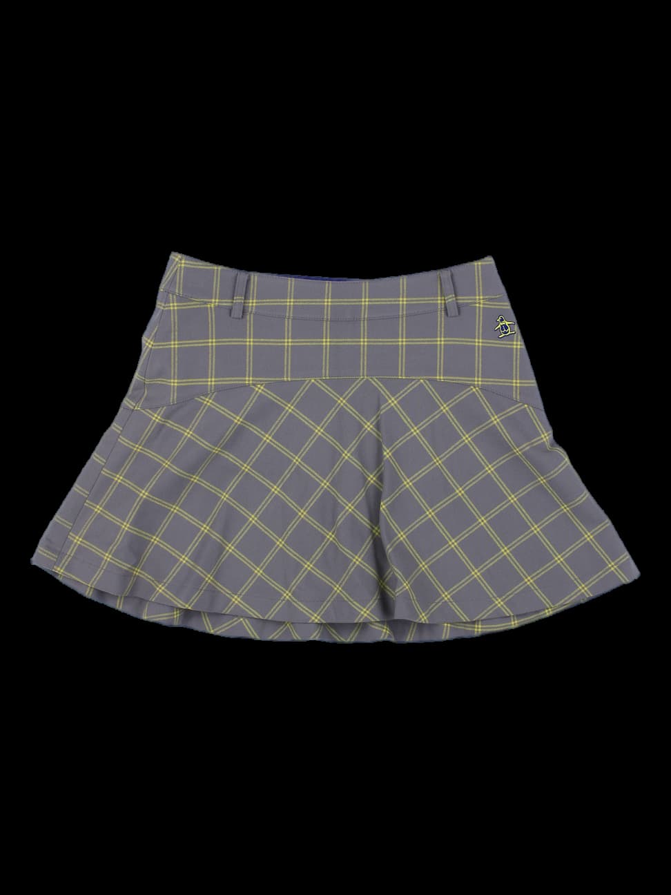 그레이 체크 플레어 스커트